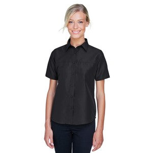 EMBROIDERED Harriton Ladies' Key West Short-Sleeve Performance Staff Shirt