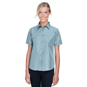 EMBROIDERED Harriton Ladies' Key West Short-Sleeve Performance Staff Shirt