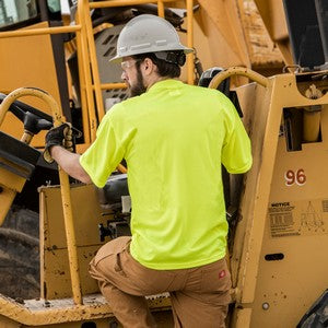 PRINTED Hi-Viz Short Sleeve T-Shirt (Safety Green)