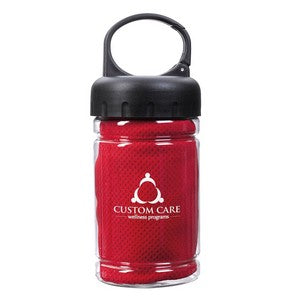 Carabiner Bottle with Cooling Towel