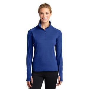 EMBROIDERED-Sport-Tek® Ladies' Sport-Wick® Stretch 1/2-Zip Pullover Sweatshirt