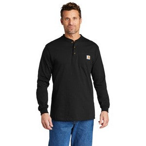 EMBROIDERED - CTK128 - Carhartt® Long Sleeve Henley T-Shirt