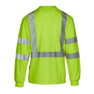 PRINTED ANSI Class 3 Moisture Wicking Black Bottom Long Sleeve Shirt