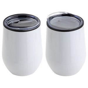 Onyx 12 oz Stainless Steel/Polypropylene Wine Goblet