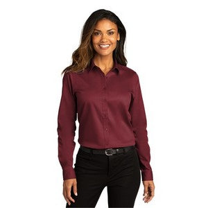 EMBROIDERED -Port Authority® Ladies Long Sleeve Super Pro™ React™ Twill Shirt