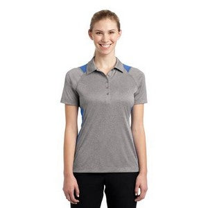 EMBROIDERED-Sport-Tek® Ladies' Heather Colorblock Contender Polo Shirt