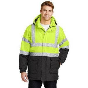 EMBROIDERED-Port Authority® ANSI 107 Class 3 Safety Heavyweight Parka Jacket