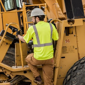 PRINTED ANSI Class 2 Moisture Wicking Black Bottom Short Sleeve Pocket Shirt