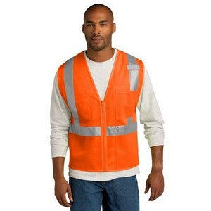 PRINTED CornerStone® ANSI 107 Class 2 Mesh Zippered Vest