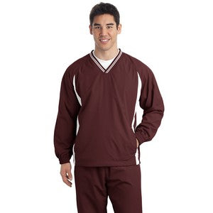 EMBROIDERED Sport-Tek® Men's Tipped V-Neck Raglan Wind Shirt