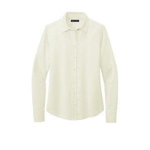 EMBROIDERED -Brooks Brothers® Women's Full-Button Satin Blouse