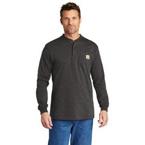 EMBROIDERED - CTK128 - Carhartt® Long Sleeve Henley T-Shirt