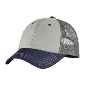 EMBROIDERED District® Tri-Tone Mesh Back Cap