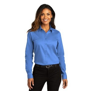 EMBROIDERED -Port Authority® Ladies Long Sleeve Super Pro™ React™ Twill Shirt