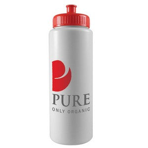 WB32 - 32 oz. Sports Sports Bottle - Push Pull Cap (White or Frost)