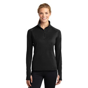 EMBROIDERED-Sport-Tek® Ladies' Sport-Wick® Stretch 1/2-Zip Pullover Sweatshirt