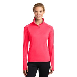EMBROIDERED-Sport-Tek® Ladies' Sport-Wick® Stretch 1/2-Zip Pullover Sweatshirt