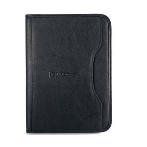 DEBOSSED LOGO Deluxe Executive Padfolio - Black