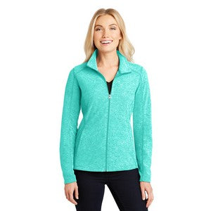 EMBROIDERED Port Authority® Ladies' Heather Microfleece Full-Zip Jacket