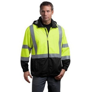 EMBROIDERED- Cornerstone® ANSI 107 Class 3 Safety Windbreaker Jacket
