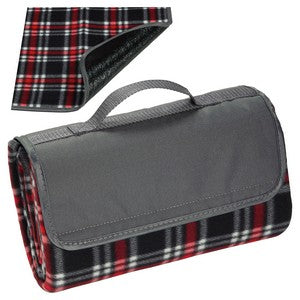 Plaid Barrel Fleece Picnic Blanket