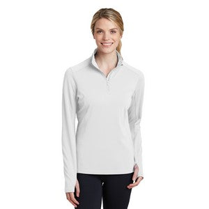 EMBROIDERED-Sport-Tek® Ladies' Sport-Wick® Textured 1/4-Zip Pullover Shirt