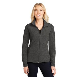 EMBROIDERED Port Authority® Ladies' Heather Microfleece Full-Zip Jacket