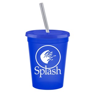 16 oz. Stadium Cup with Lid & Straw
