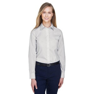 EMBROIDERED-Devon and Jones Ladies' Crown Woven Collection? Solid Broadcloth