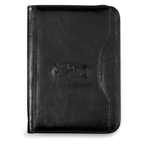 DEBOSSED LOGO Wall Street Padfolio - Black