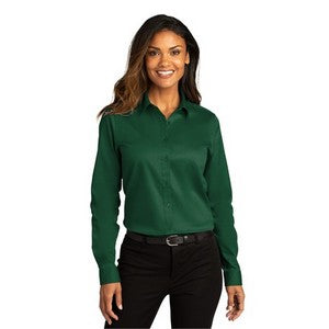 EMBROIDERED -Port Authority® Ladies Long Sleeve Super Pro™ React™ Twill Shirt