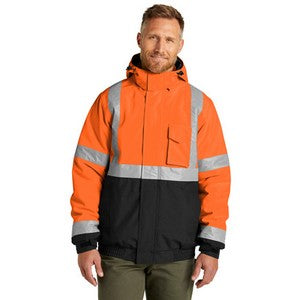 EMBRIODERED-CornerStone® ANSI 107 Class 3 Economy Waterproof Insulated Bomber Jacket