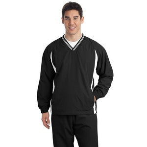 EMBROIDERED Sport-Tek® Men's Tipped V-Neck Raglan Wind Shirt