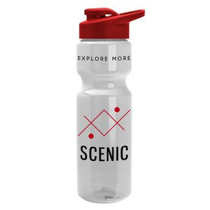 TB28D - Champion 28 oz. Transparent Sports Bottle - Drink Thru Lid