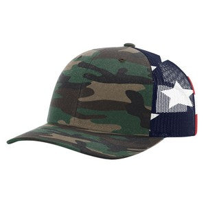 EMBROIDERED - 112PM - Richardson® Printed Mesh Trucker Cap