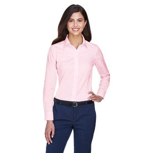 EMBROIDERED-Devon and Jones Ladies' Crown Woven Collection? Solid Oxford