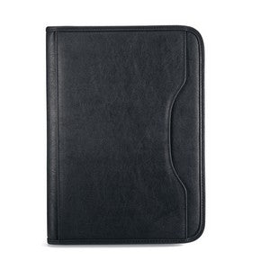 DEBOSSED LOGO Deluxe Executive Padfolio - Black