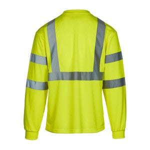 PRINTED Class 3 Safety Green Long Sleeve T-Shirt