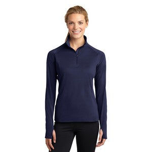 EMBROIDERED-Sport-Tek® Ladies' Sport-Wick® Stretch 1/2-Zip Pullover Sweatshirt