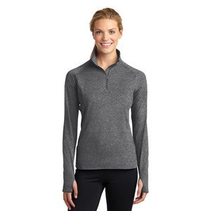 EMBROIDERED-Sport-Tek® Ladies' Sport-Wick® Stretch 1/2-Zip Pullover Sweatshirt