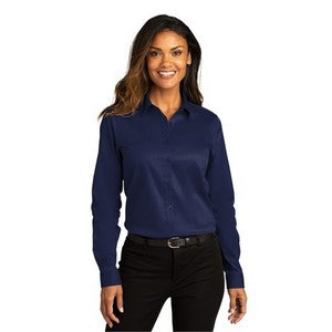 EMBROIDERED -Port Authority® Ladies Long Sleeve Super Pro™ React™ Twill Shirt