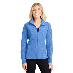 EMBROIDERED Port Authority® Ladies' Heather Microfleece Full-Zip Jacket