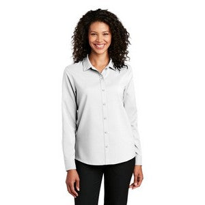EMBROIDERED -Port Authority® Ladies Long Sleeve Performance Staff Shirt