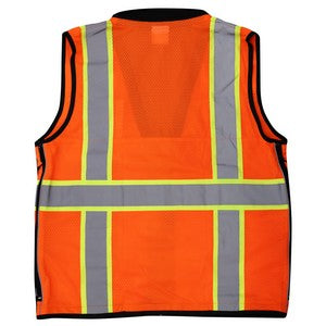ANSI Class 2 Orange Deluxe Surveyors Vest