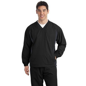 EMBROIDERED Sport-Tek® Men's Tipped V-Neck Raglan Wind Shirt