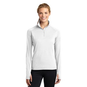 EMBROIDERED-Sport-Tek® Ladies' Sport-Wick® Stretch 1/2-Zip Pullover Sweatshirt