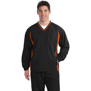 EMBROIDERED Sport-Tek® Men's Tipped V-Neck Raglan Wind Shirt