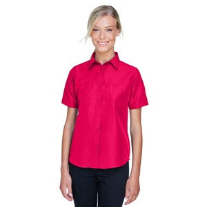 EMBROIDERED Harriton Ladies' Key West Short-Sleeve Performance Staff Shirt