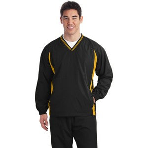 EMBROIDERED Sport-Tek® Men's Tipped V-Neck Raglan Wind Shirt