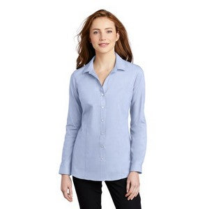 EMBROIDERED -Port Authority® Ladies Pincheck Easy Care Shirt